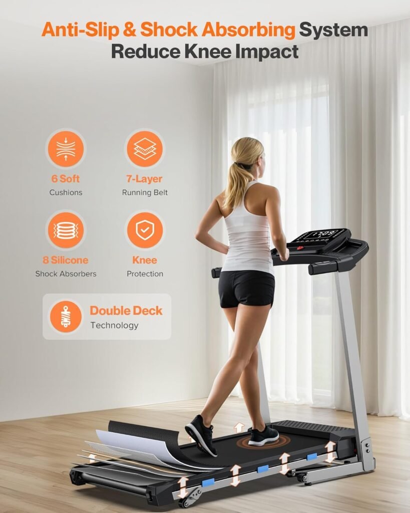 Cardirun folding treadmill with incline